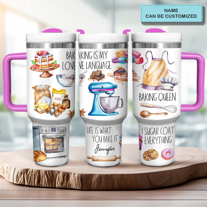 Baking Is My Love Language - Tumbler with Handle - Gift For Bake Lovers - NCU0DV054