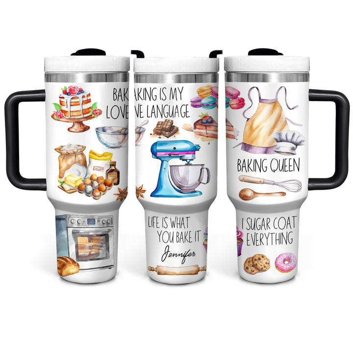 Baking Is My Love Language - Tumbler with Handle - Gift For Bake Lovers - NCU0DV054