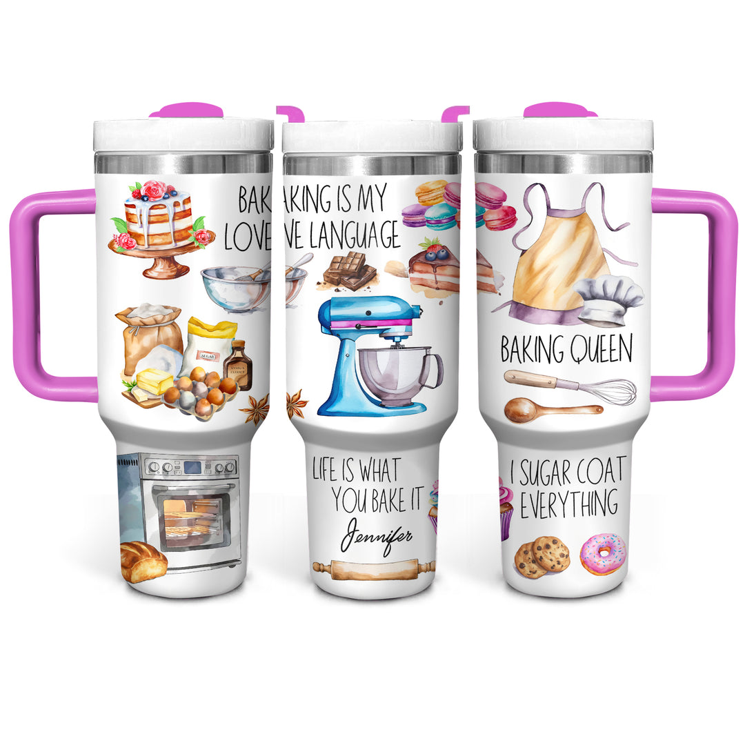 Baking Is My Love Language - Tumbler with Handle - Gift For Bake Lovers - NCU0DV054