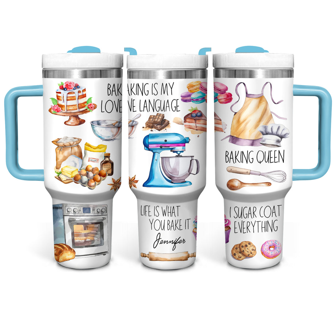 Baking Is My Love Language - Tumbler with Handle - Gift For Bake Lovers - NCU0DV054