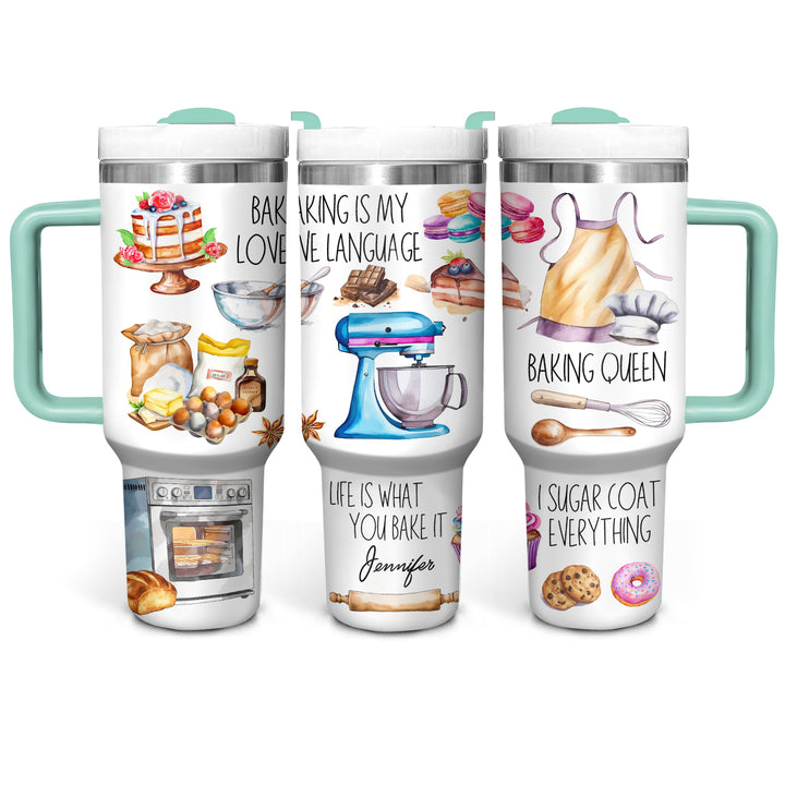 Baking Is My Love Language - Tumbler with Handle - Gift For Bake Lovers - NCU0DV054