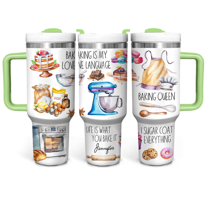 Baking Is My Love Language - Tumbler with Handle - Gift For Bake Lovers - NCU0DV054