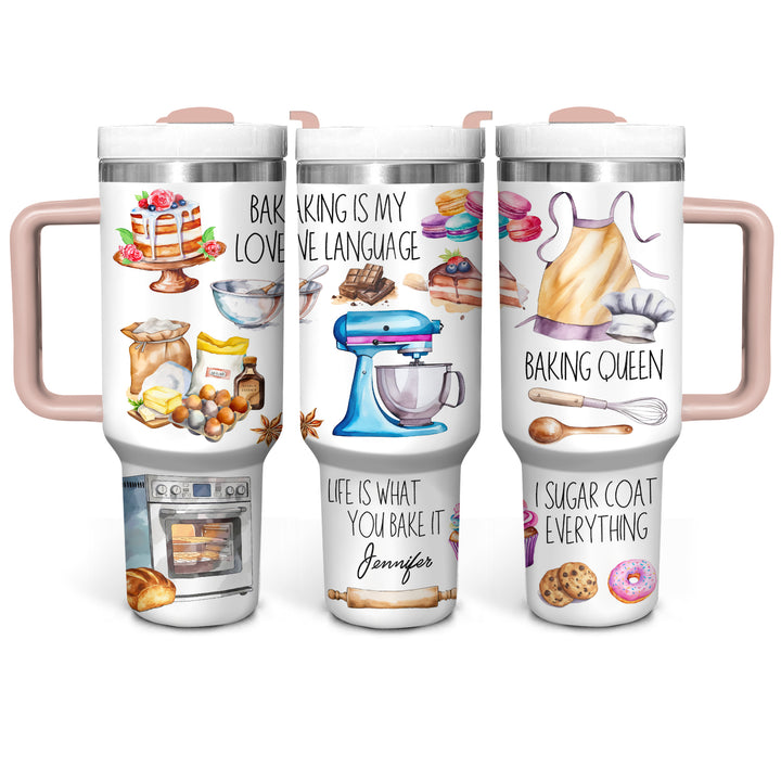 Baking Is My Love Language - Tumbler with Handle - Gift For Bake Lovers - NCU0DV054