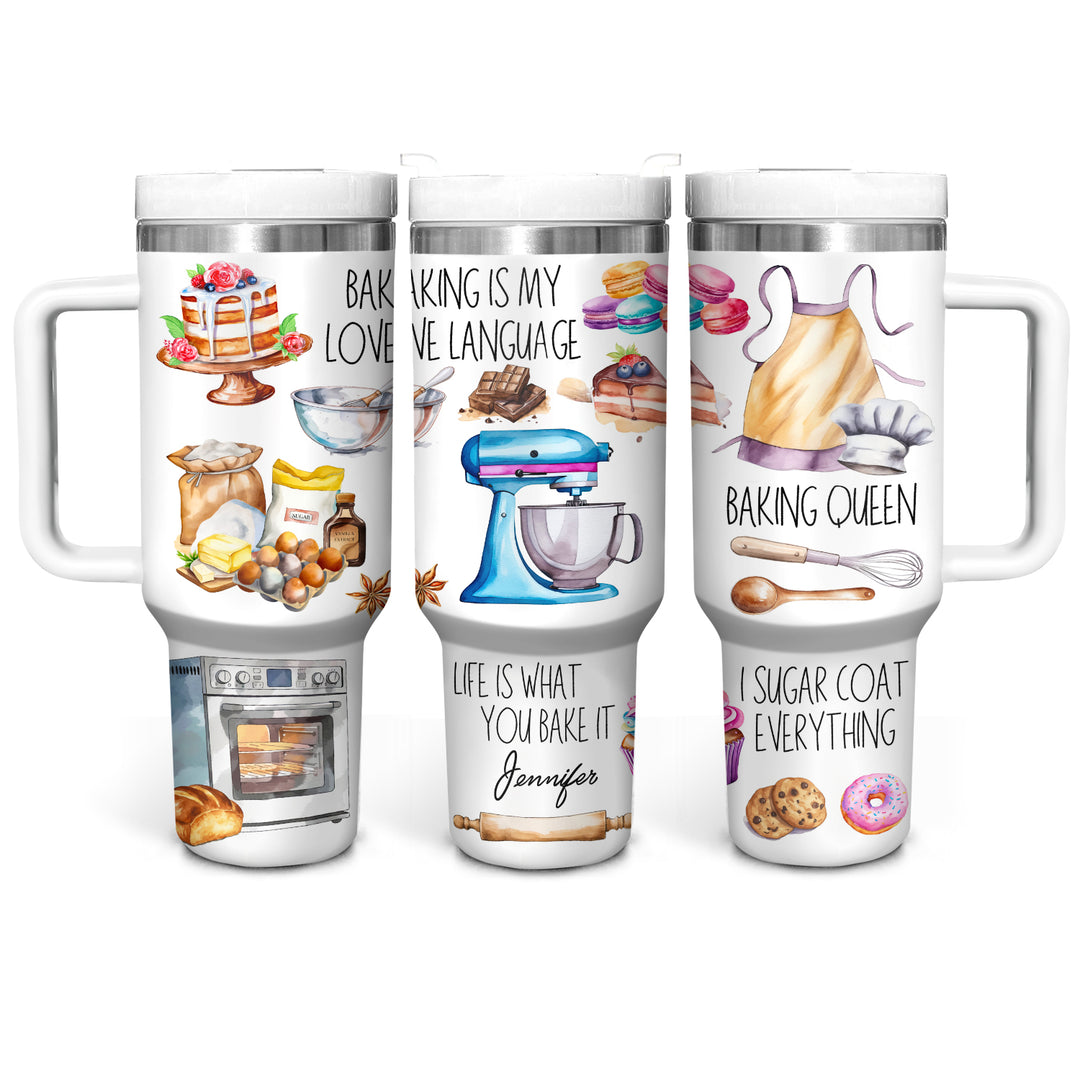 Baking Is My Love Language - Tumbler with Handle - Gift For Bake Lovers - NCU0DV054