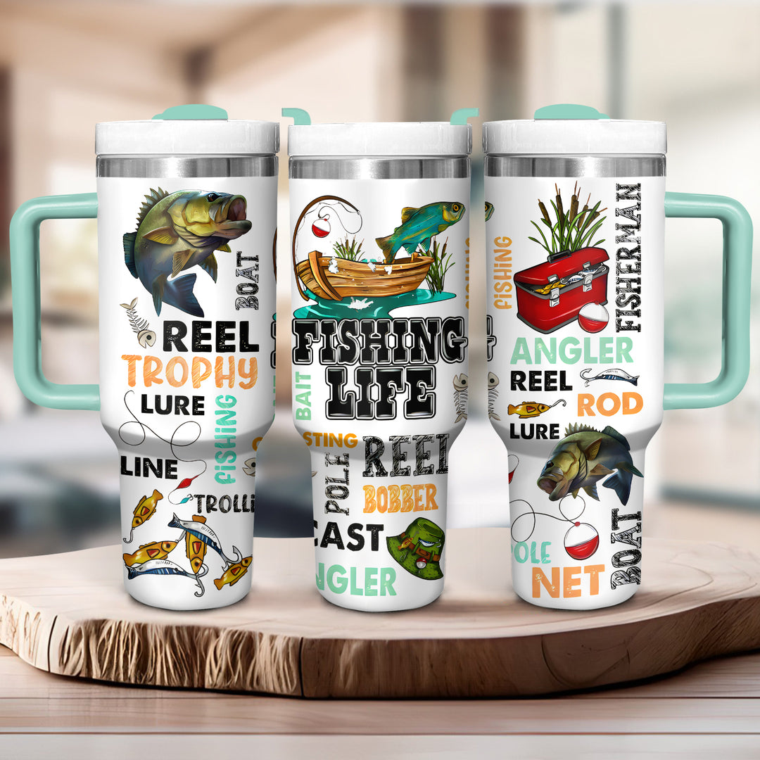 Fishing Life - Tumbler with Handle - NCU0DK029