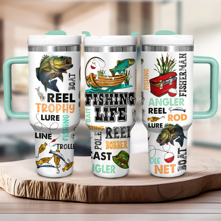 Fishing Life - Tumbler with Handle - NCU0DK029