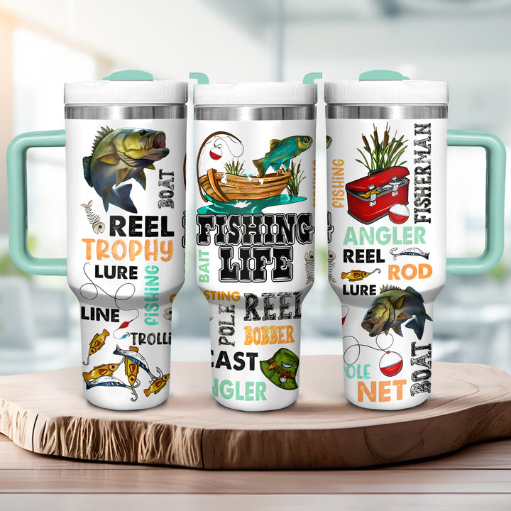 Fishing Life - Tumbler with Handle - NCU0DK029