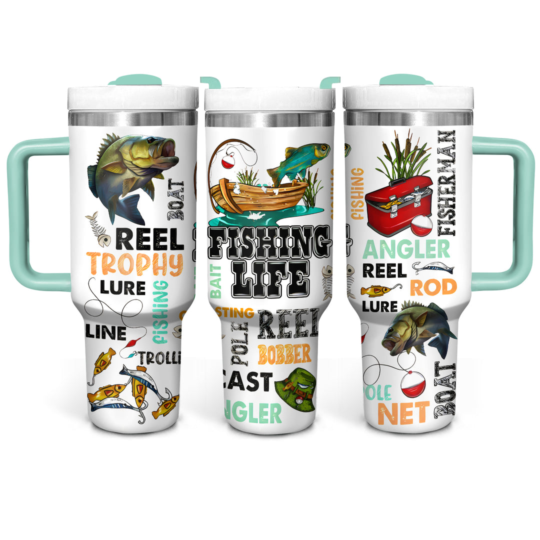 Fishing Life - Tumbler with Handle - NCU0DK029