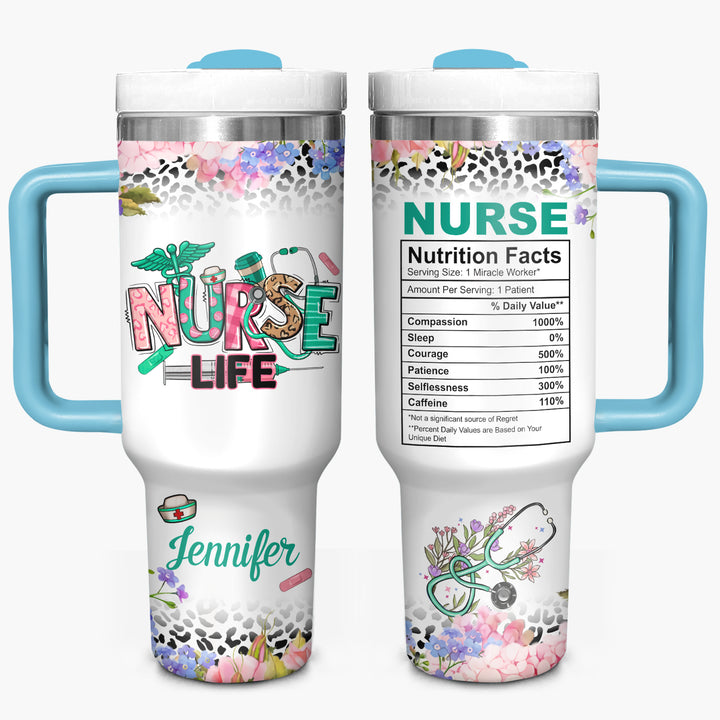 Nurse Nutrition Facts - Tumbler with Handle - NCU0TT024