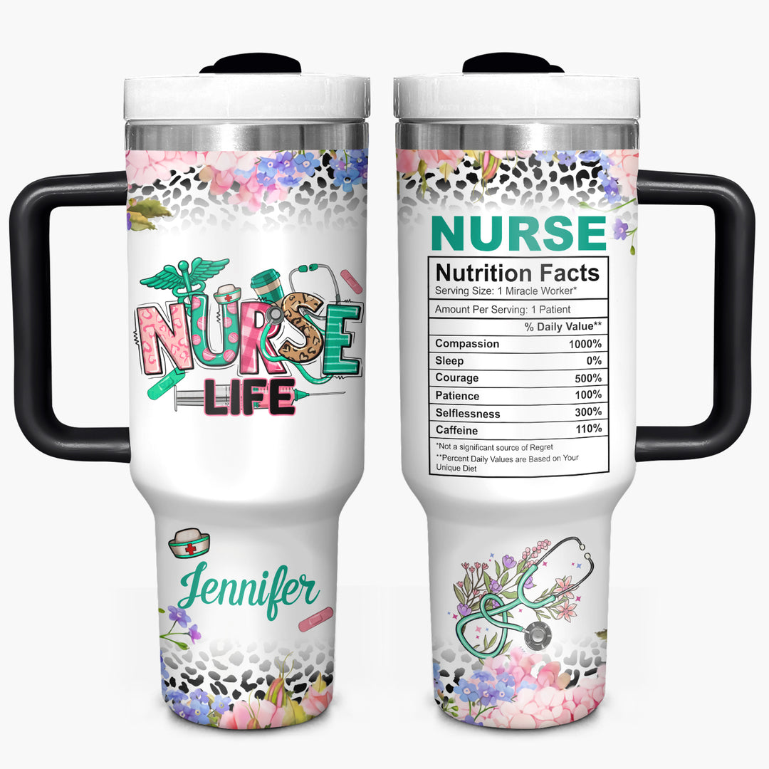 Nurse Nutrition Facts - Tumbler with Handle - NCU0TT024