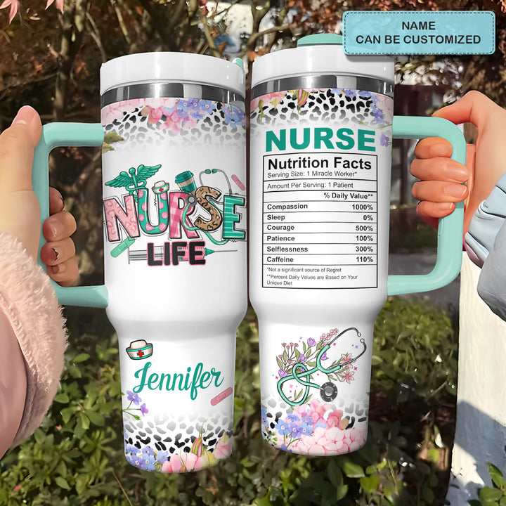 Nurse Nutrition Facts - Tumbler with Handle - NCU0TT024