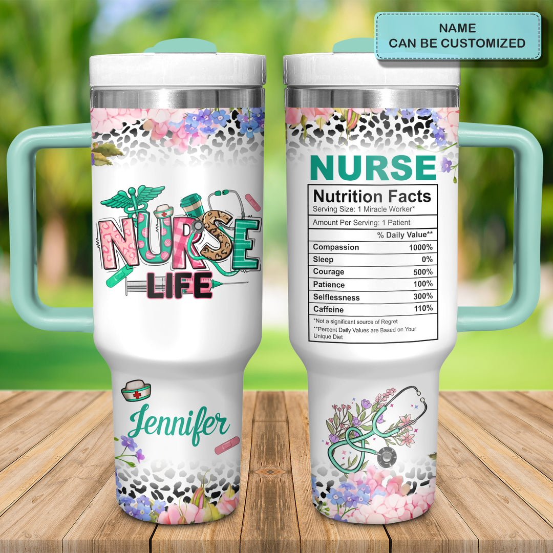 Nurse Nutrition Facts - Tumbler with Handle - NCU0TT024