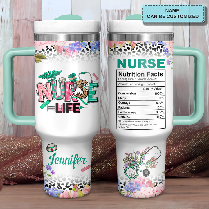 Nurse Nutrition Facts - Tumbler with Handle - NCU0TT024