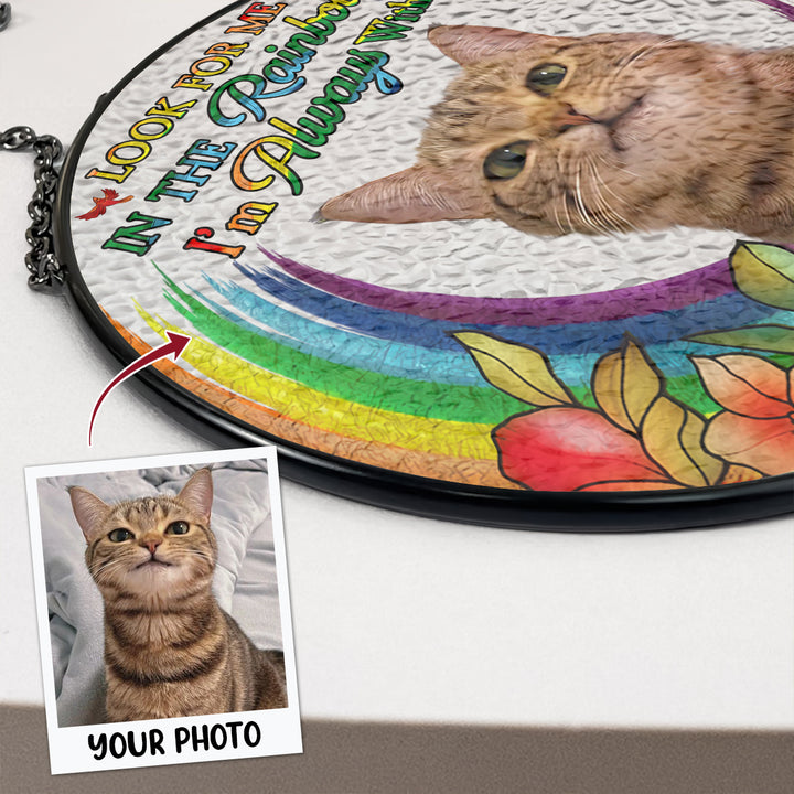 Loss In The Rainbow - Stained Glass Window Hanging Suncatcher - Memorial Gift For Pet Lovers