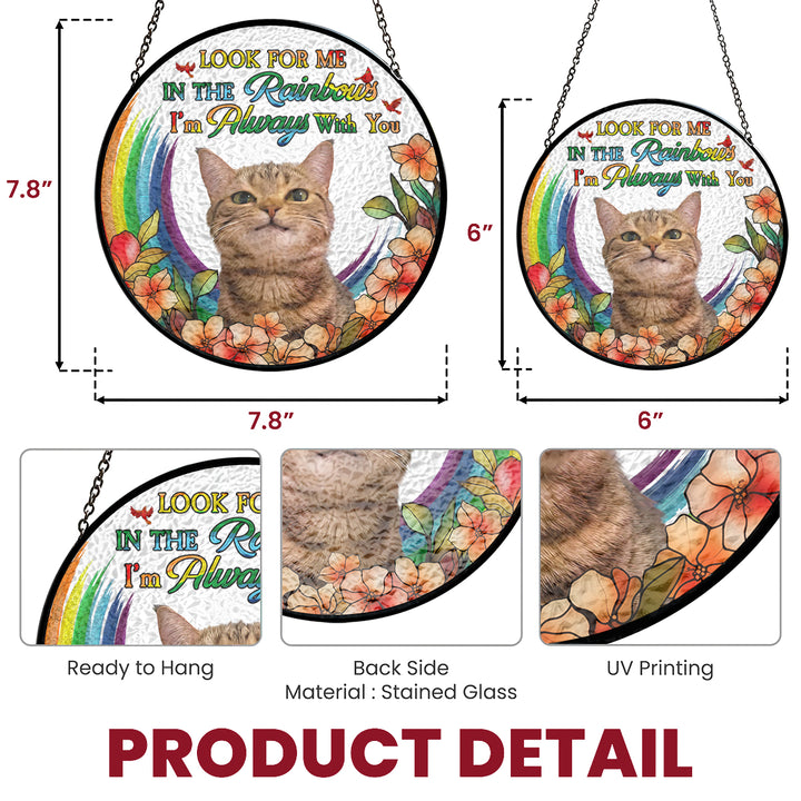 Loss In The Rainbow - Stained Glass Window Hanging Suncatcher - Memorial Gift For Pet Lovers