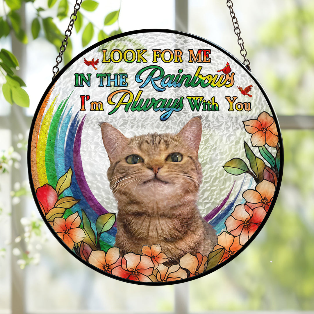 Loss In The Rainbow - Stained Glass Window Hanging Suncatcher - Memorial Gift For Pet Lovers