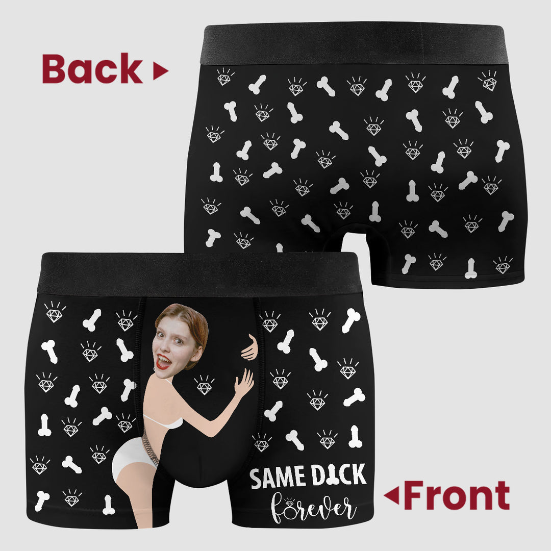Same Dick Forever - Personalized Custom Men's Boxer Briefs - Gift For Couple, Boyfriend, Husband