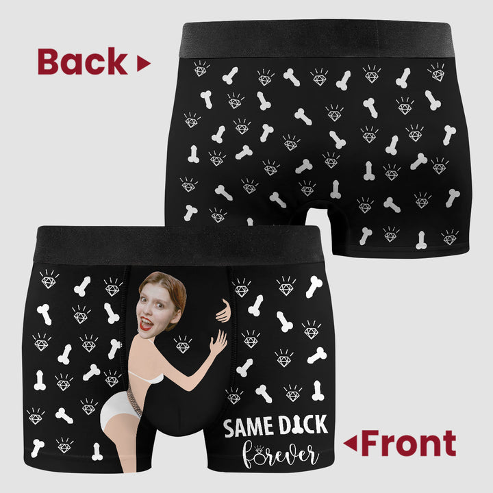 Same Dick Forever - Personalized Custom Men's Boxer Briefs - Gift For Couple, Boyfriend, Husband