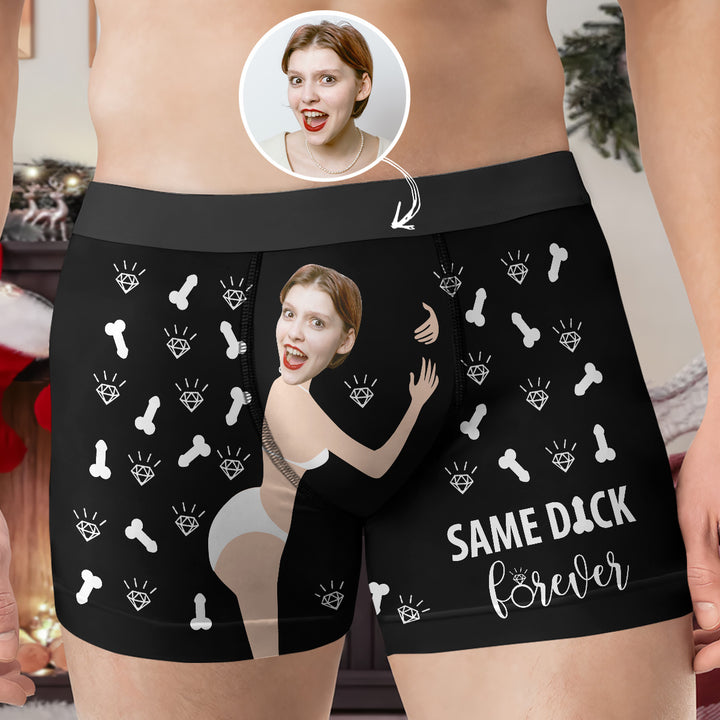 Same Dick Forever - Personalized Custom Men's Boxer Briefs - Gift For Couple, Boyfriend, Husband