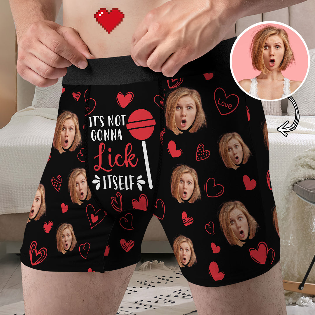 Love Is Mine - Personalized Custom Men's Boxer Briefs - Gift For Couple, Boyfriend, Husband