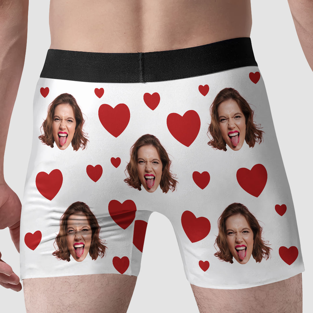 We Just Fit - Personalized Custom Men's Boxer Briefs - Gift For Couple, Boyfriend, Husband