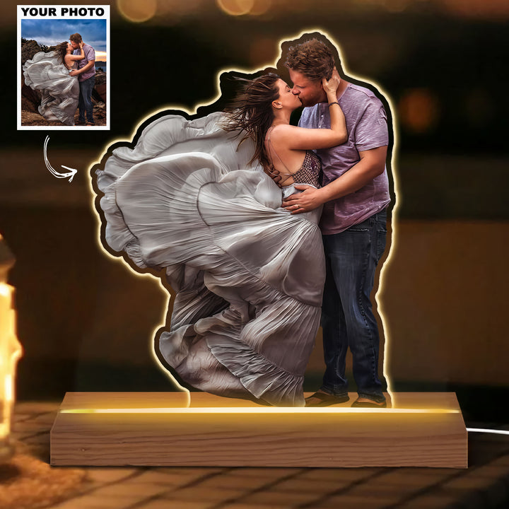 You And Me Couple - Personalized 3D LED Light Wooden Base - Custom Photo UPL0HD056