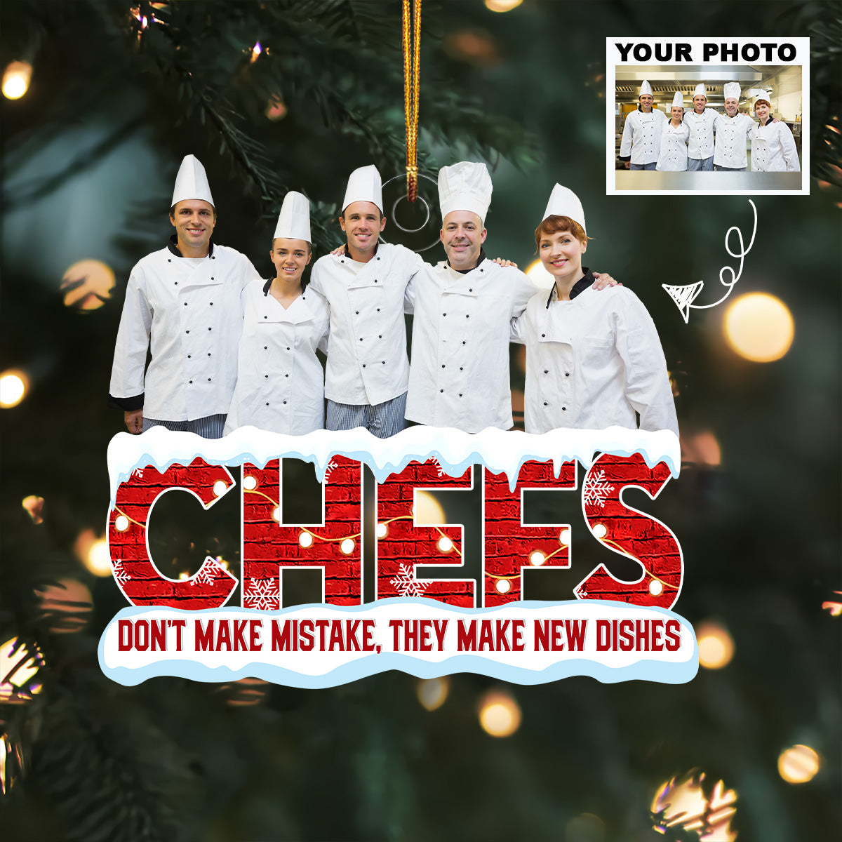Personalized Chef Ornament | Gifts for Chefs