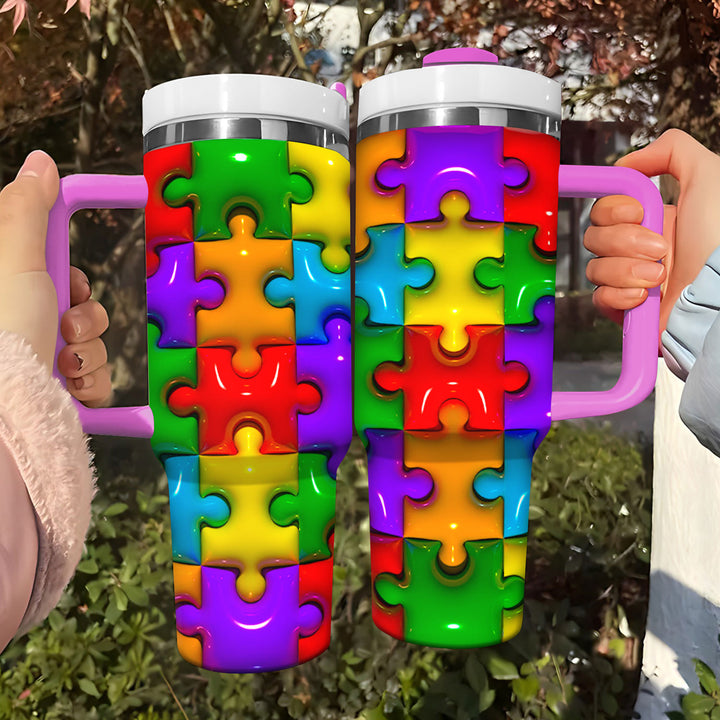 Puffy Puzzle - Tumbler with Handle - NCU0TL010