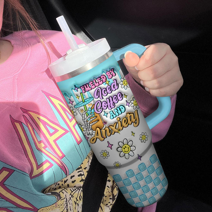 Fueled By Iced Coffee - Tumbler With Handle - NCU0TL018