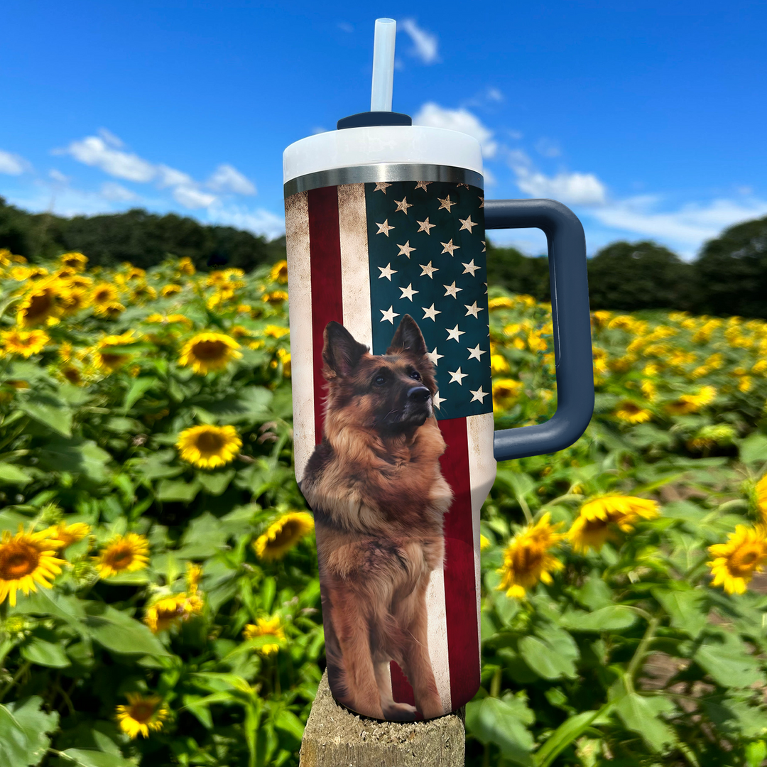 American Shepherd - Tumbler With Handle - Gift For German Shepherd Lovers - NCU0DV001