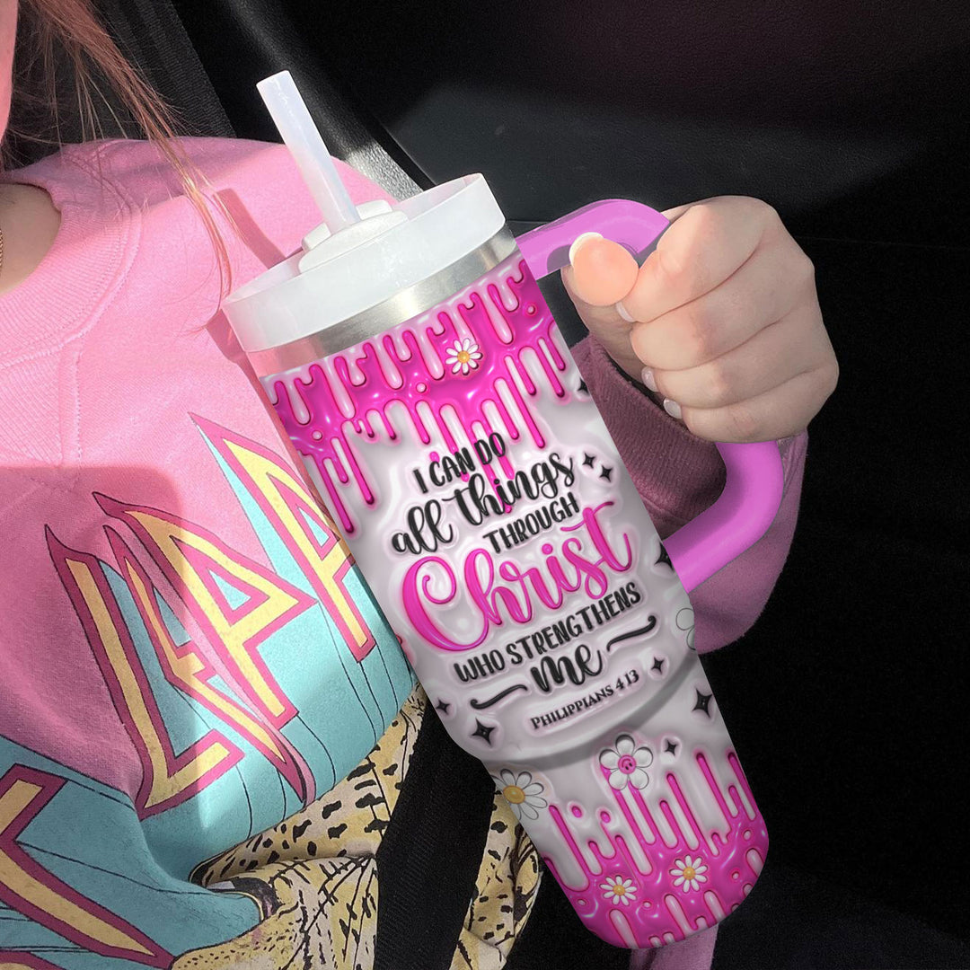 I Can Do All Things Through Christ - Tumbler with Handle - NCU0TL011