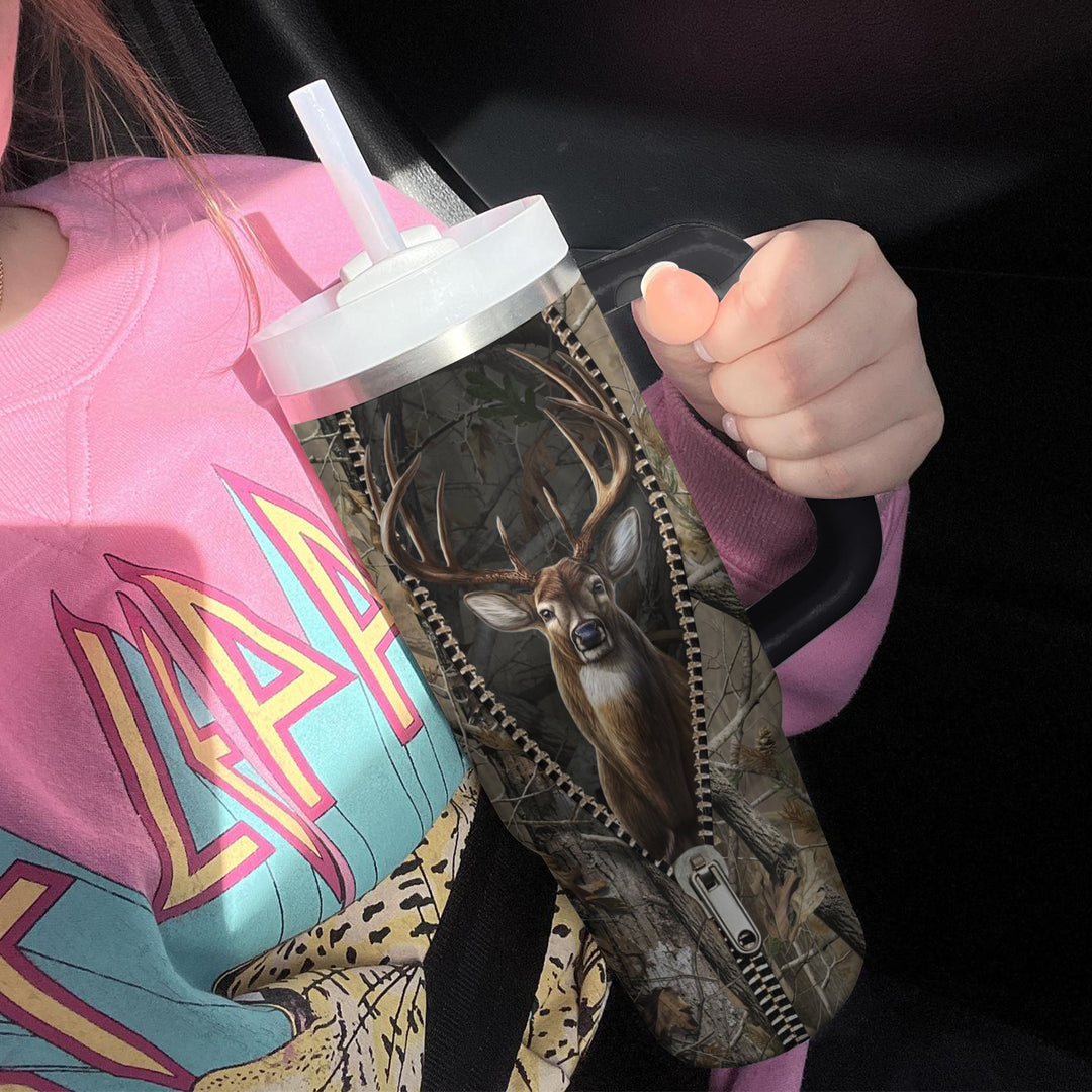 Live Laugh Love If That Doesn't Work Load Aim Fire - Tumbler With Handle - Gift For Hunting Lovers - NCU0DV003