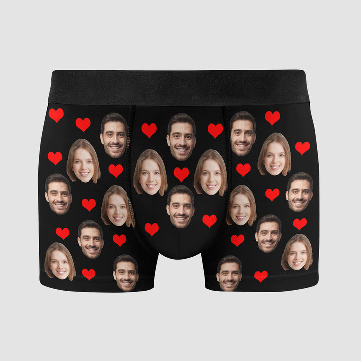 Couple Custom Face - Personalized Custom Men's Boxer Briefs - Gift For Couple, Boyfriend, Husband