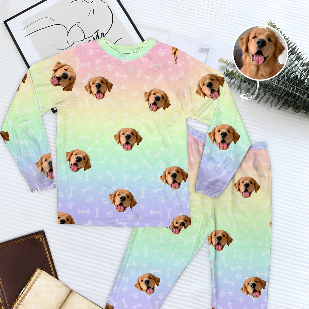 Custom Dog Photo Pajama - Personalized Custom Raglan Pajama Set - Gift For Dog Lover, Cat Lover