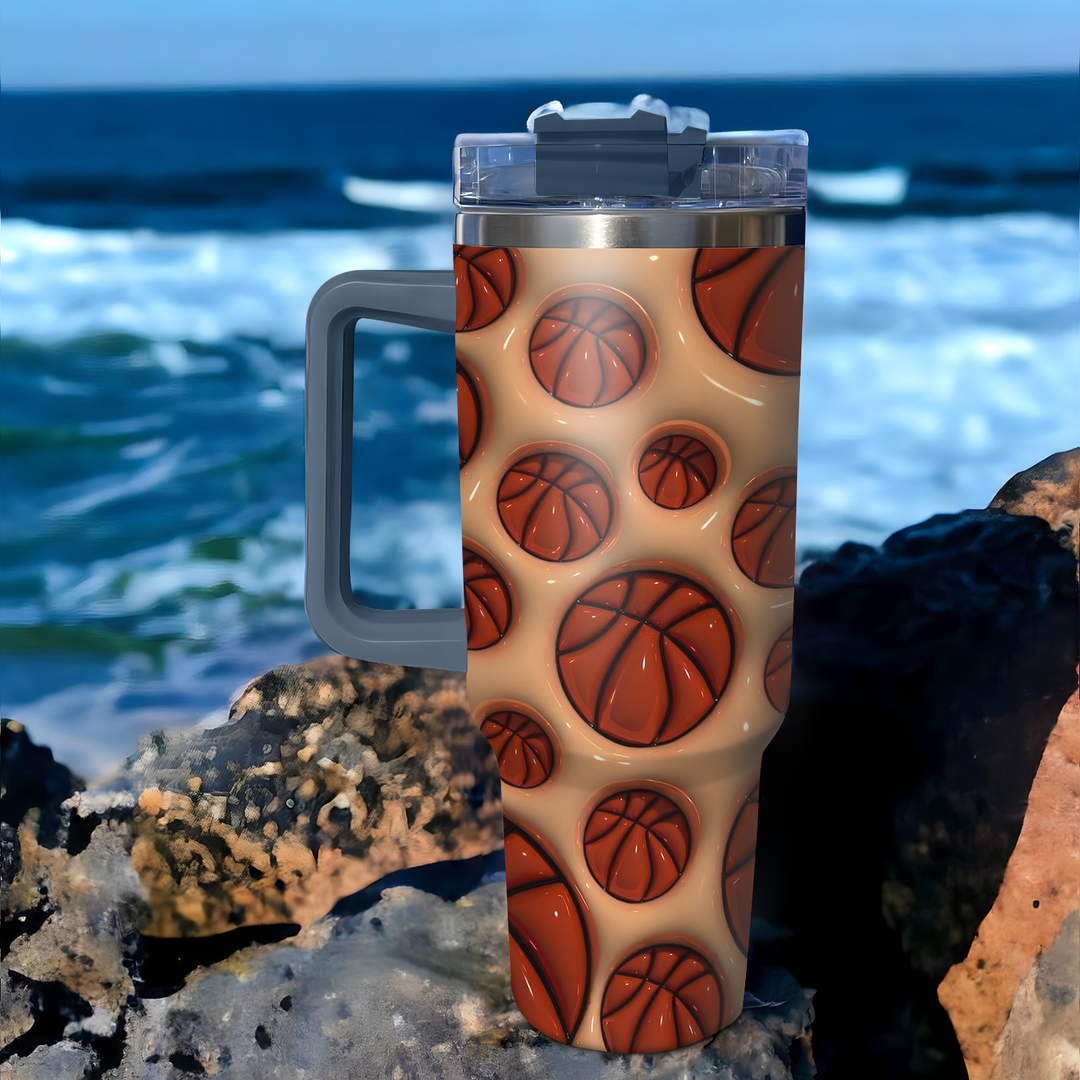 Puffy Basketball - Tumbler With Handle - NCU0DK004