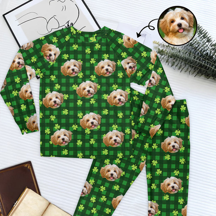 St Patrick Day Pet - Personalized Custom Raglan Pajama Set - Gift For Dog Lover, Dog Mom, Dog Dad, Dog Owner