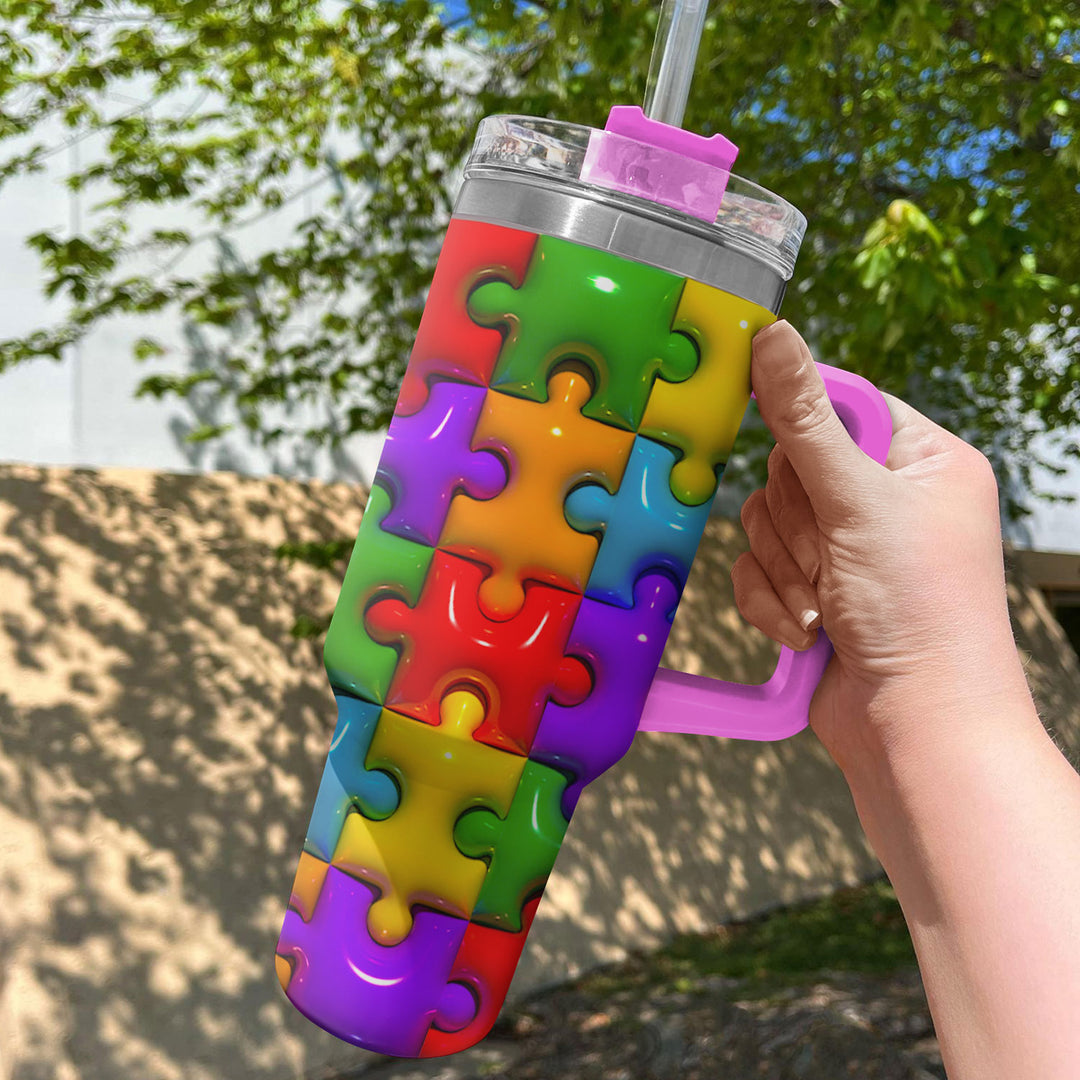 Puffy Puzzle - Tumbler with Handle - NCU0TL010
