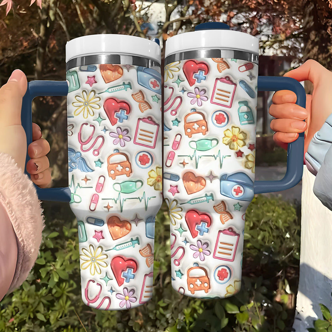 Nurse Scrubs Life - Tumbler With Handle - Gift For Nurses NCU0TL012