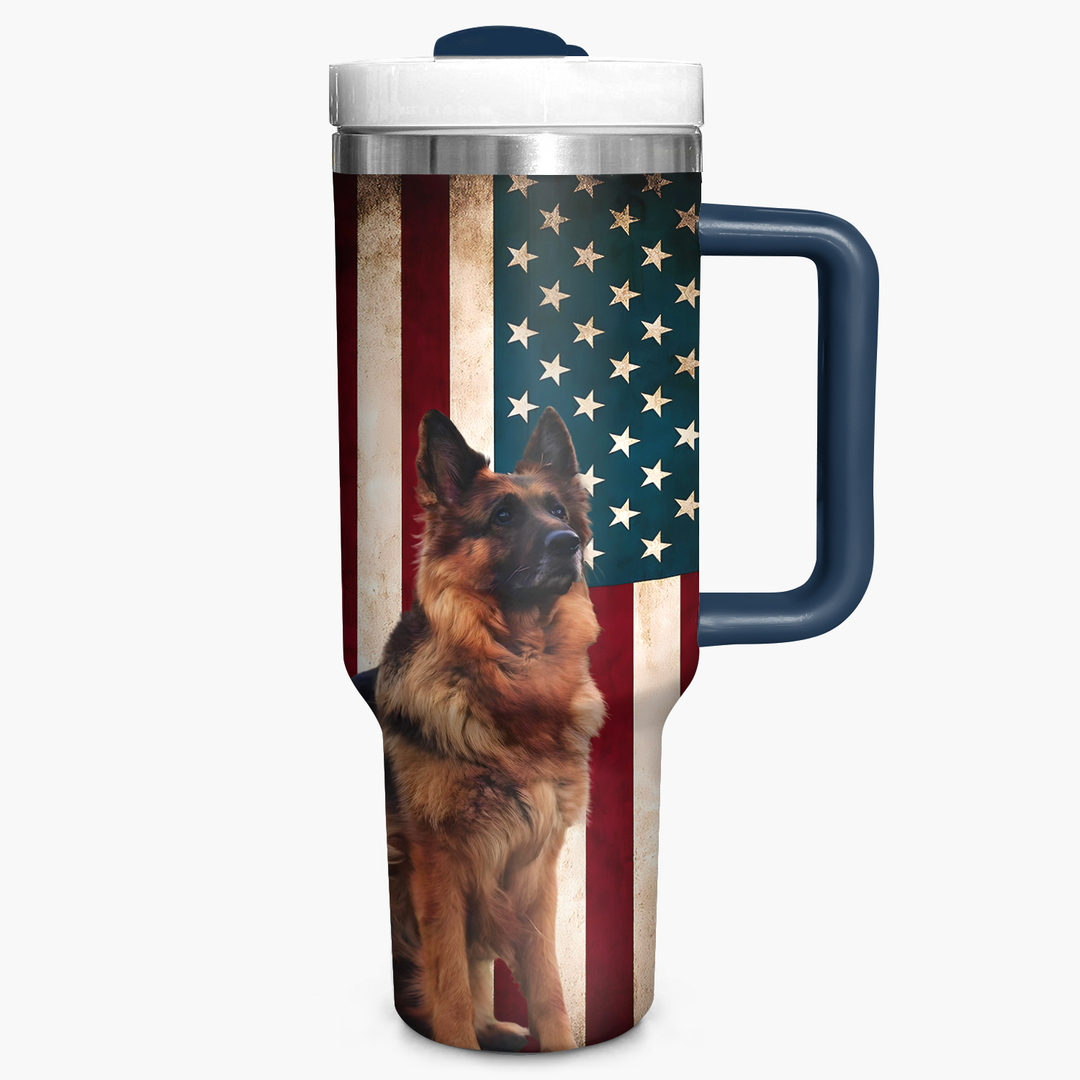 American Shepherd - Tumbler With Handle - Gift For German Shepherd Lovers - NCU0DV001