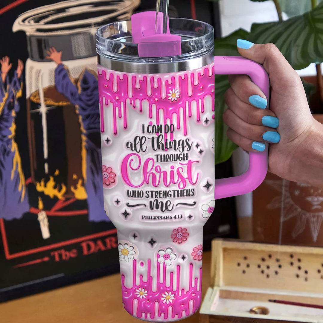 I Can Do All Things Through Christ - Tumbler with Handle - NCU0TL011