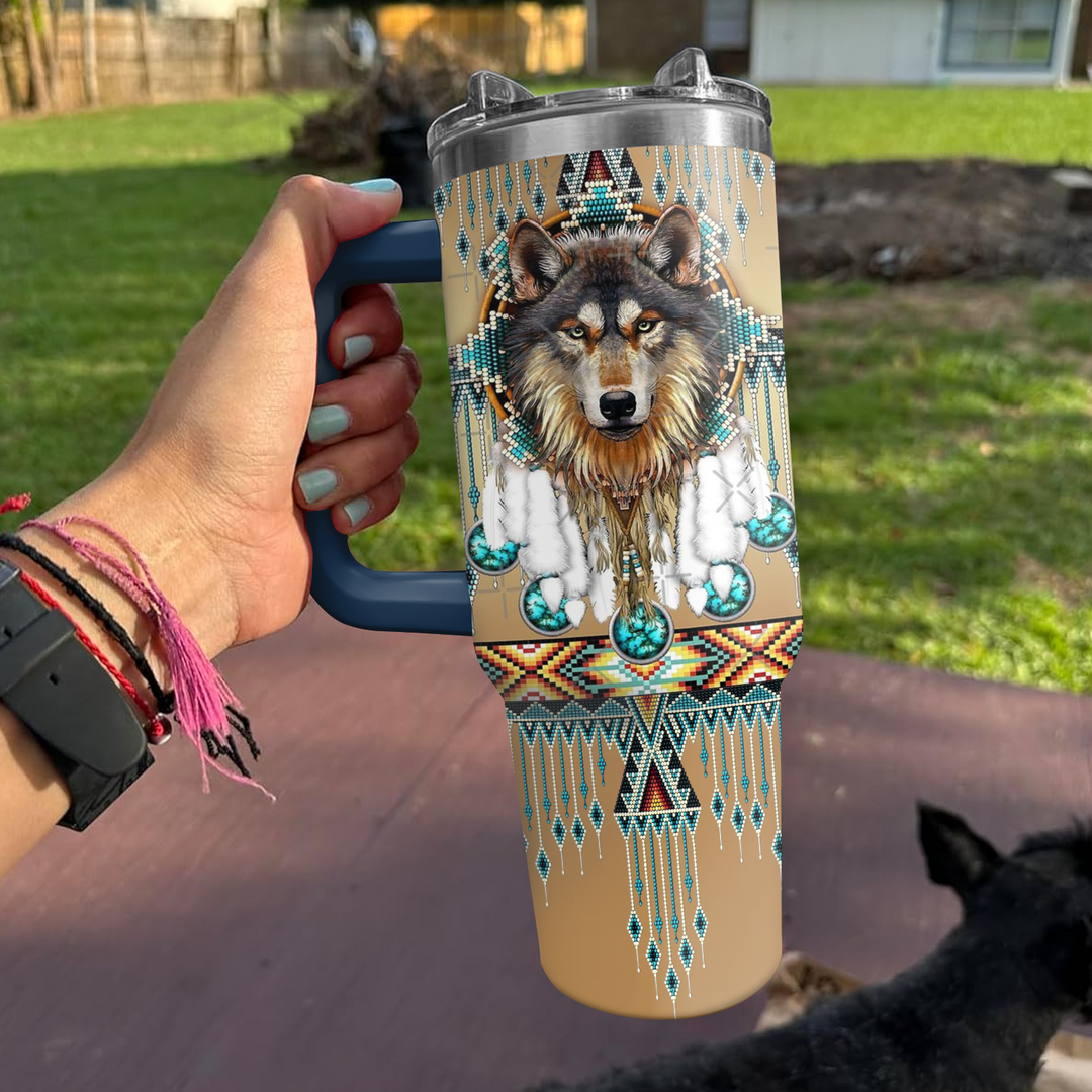 Proud Wolves - Tumbler with Handle - NCU0DK015