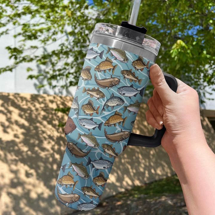 Vibrant Fishing - Tumbler With Handle - NCU0DK006