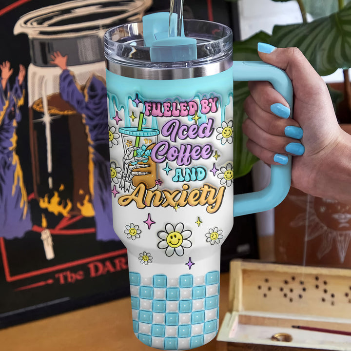 Fueled By Iced Coffee - Tumbler With Handle - NCU0TL018