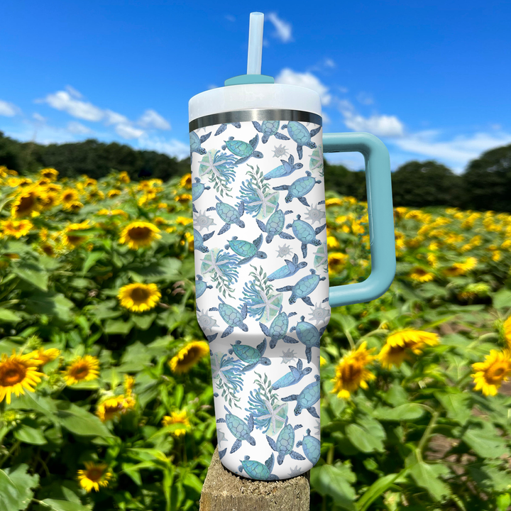 Baby Turtles - Tumbler With Handle - Gift For Turtle Lovers - NCU0DV004
