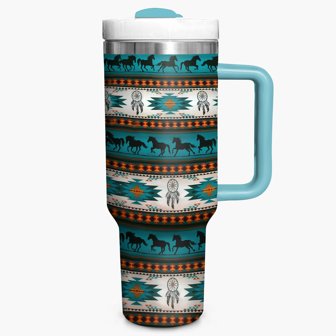 Native Horse - Tumbler With Handle - Gift For Horse Lovers - NCU0TT001
