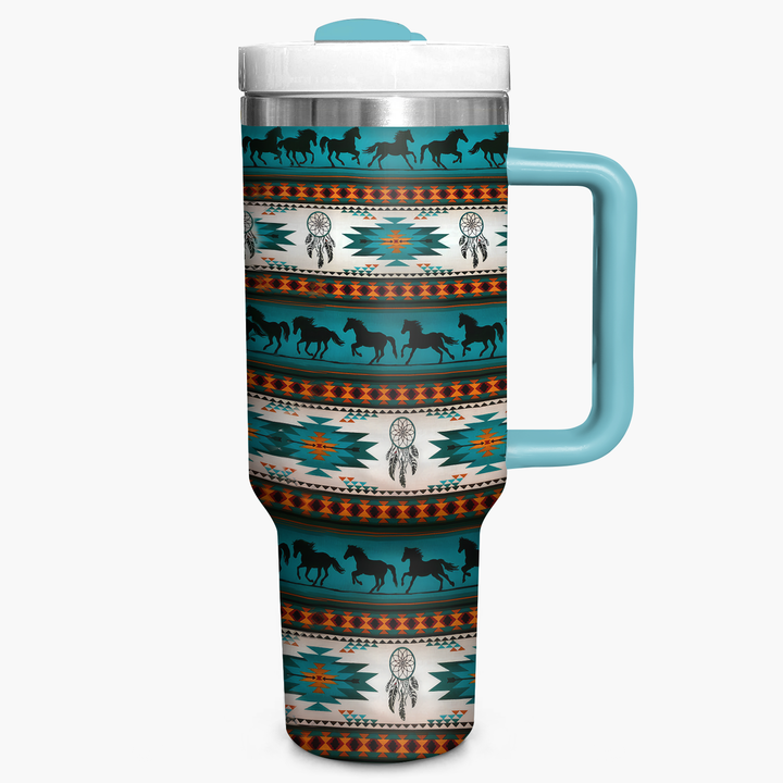 Native Horse - Tumbler With Handle - Gift For Horse Lovers - NCU0TT001