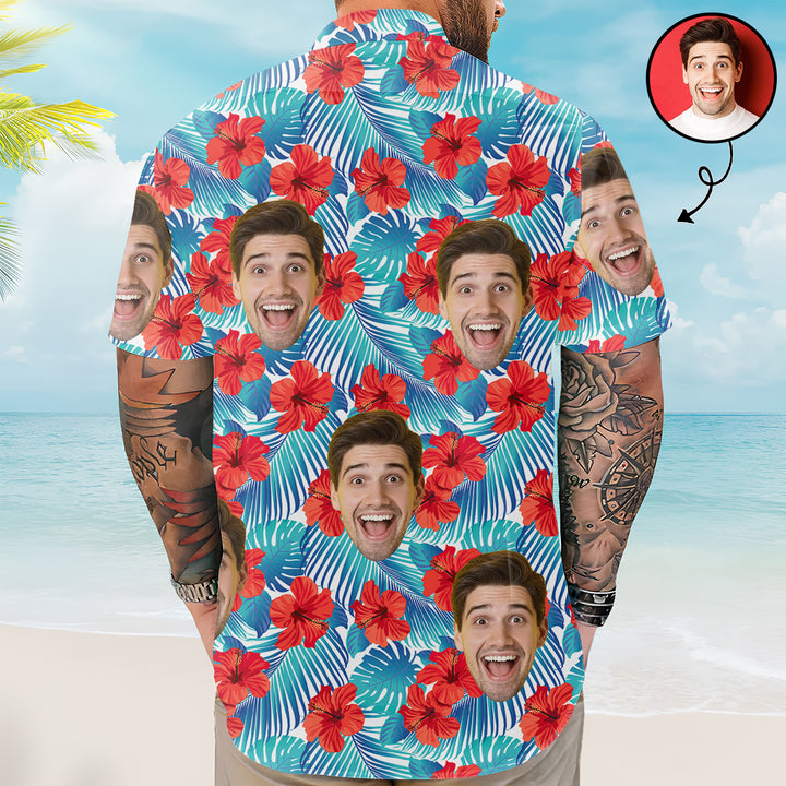 Hibicus Flower - Personalized Custom Hawaiian Shirt - Summer Vacation Gift For Family Members
