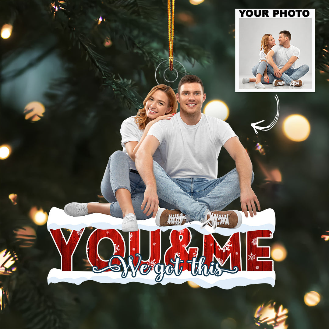 Customized Photo Ornament - Personalized Photo Mica Ornament - Christmas Gift For Couple, Wife, Husband UPL0HD022