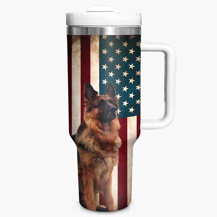 American Shepherd - Tumbler With Handle - Gift For German Shepherd Lovers - NCU0DV001