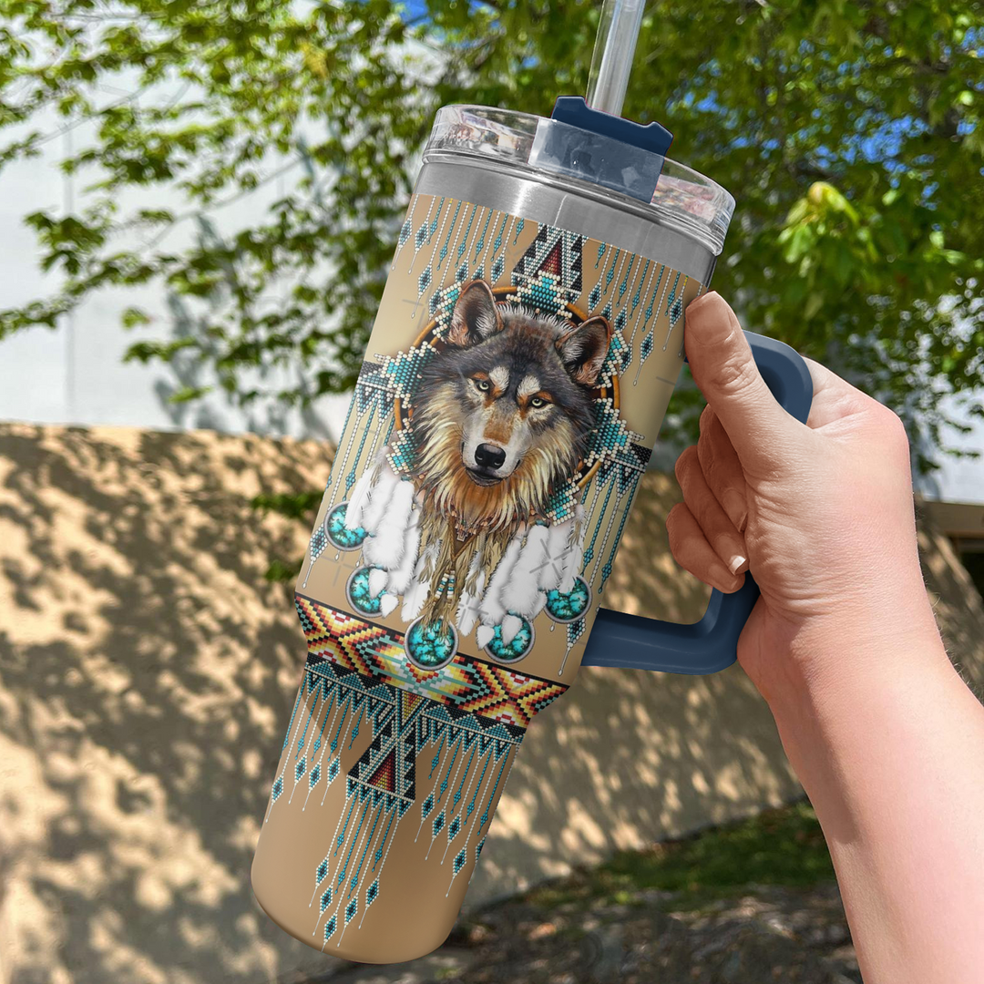Proud Wolves - Tumbler with Handle - NCU0DK015